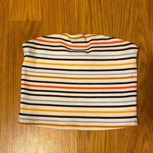 Multi-Color stripe Garage tube top size M